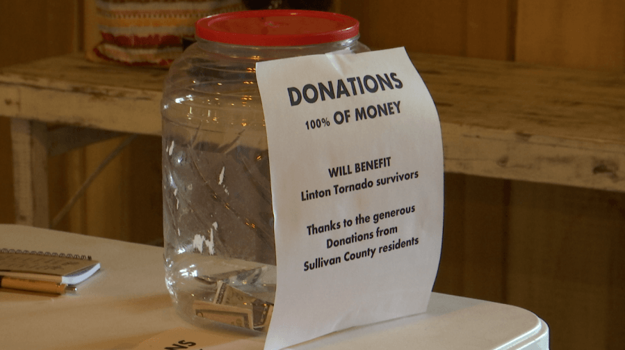Sullivan provides aid to families following Linton tornado