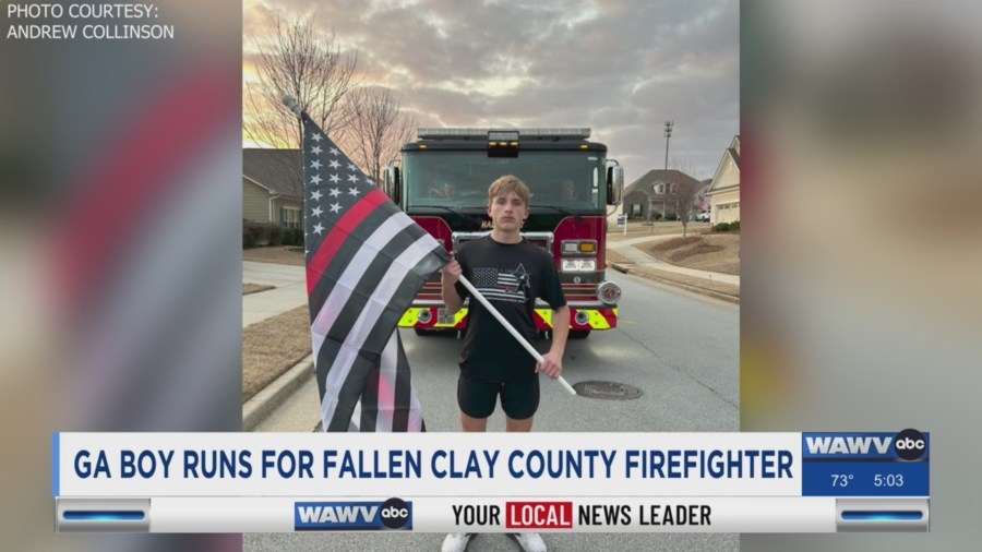 GA boy runs a mile in honor of fallen Clay Co. firefighter