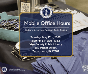 Indiana Attorney General hosted office hours at public library