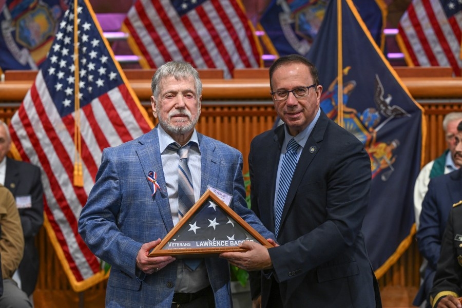 New Hartford veteran inducted into Senate Veteran's Hall of Fame