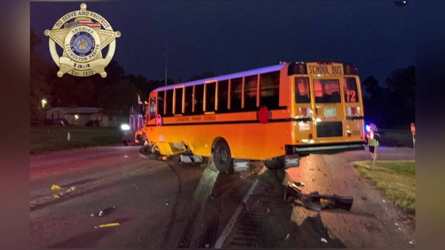 Students, driver injured after school bus crash in Livingston Parish