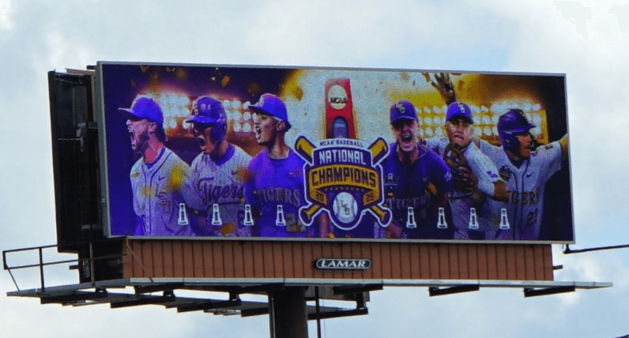 Have you seen them? LSU billboards go up across the state minutes after national championship victory