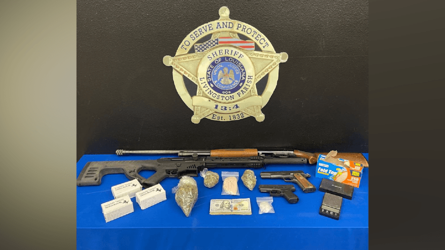 2 arrested after meth, guns, cash, found in major drug bust in Livingston Parish