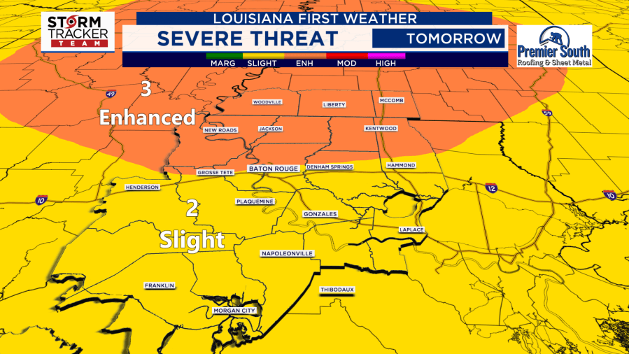 Baton Rouge weather: Strong winds, storms likely Tuesday