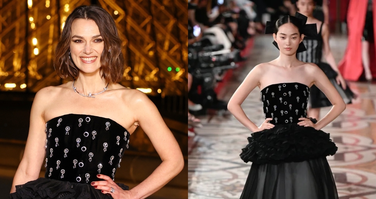 Keira Knightley Embraces Dark Glamour in Strapless Chanel Gown for Louvre's Grand Fashion Dinner