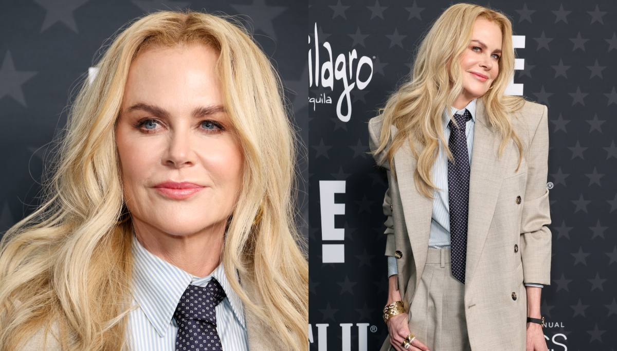 Nicole Kidman Brings Businesswear to the Red Carpet in Oversize Saint Laurent Suit at Critics Choice Awards 2025
