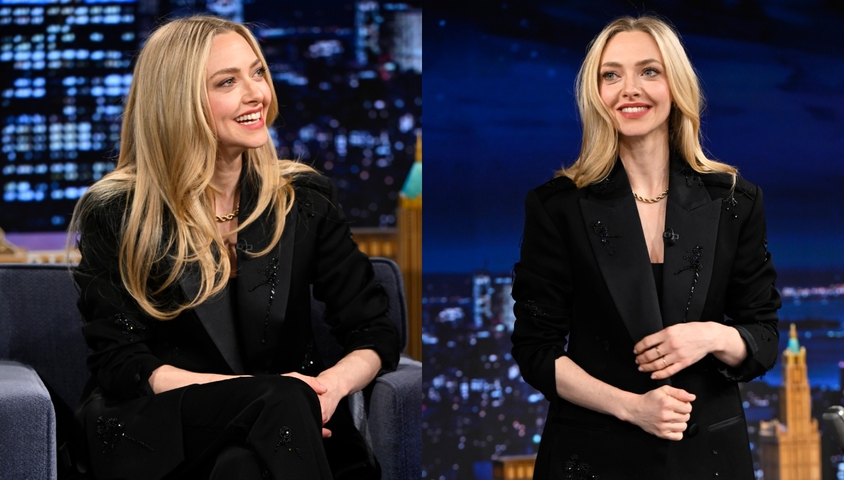 Amanda Seyfried Puts Sparkling Spin on Suiting for ‘Tonight Show Starring Jimmy Fallon,' Talks Sabrina Carpenter in ‘Mamma Mia! 3'
