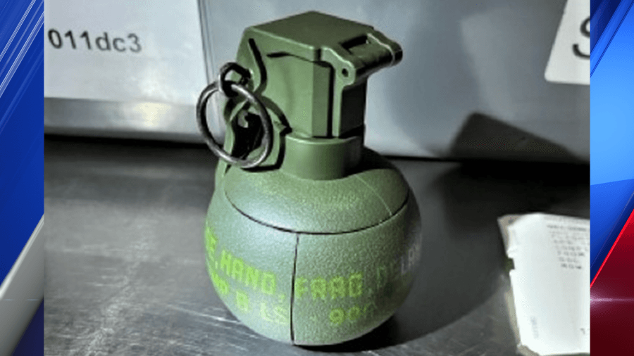 Replica grenade found at Bradley International Airport