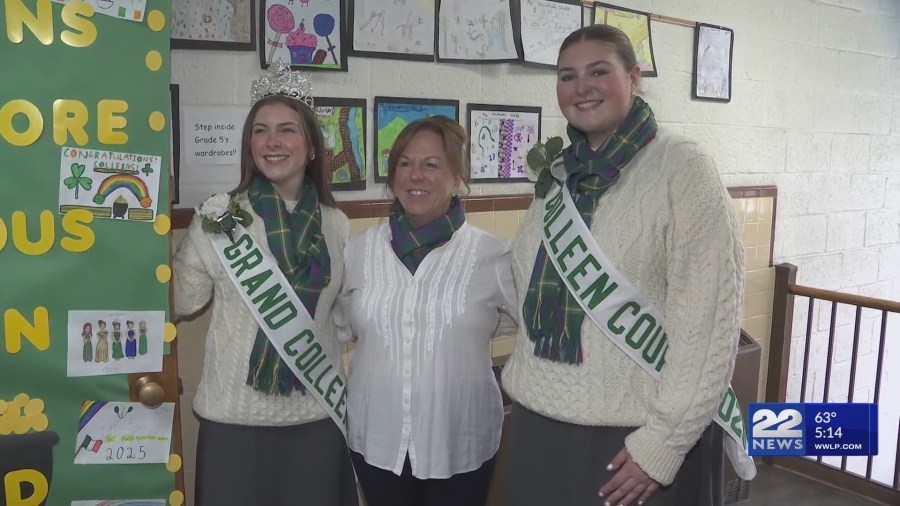 Holyoke Colleens visit school ahead of parade