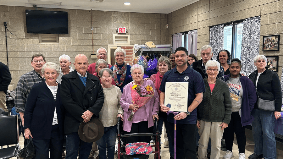 Oldest resident in Indian Orchard presented ‘Purple Cane'