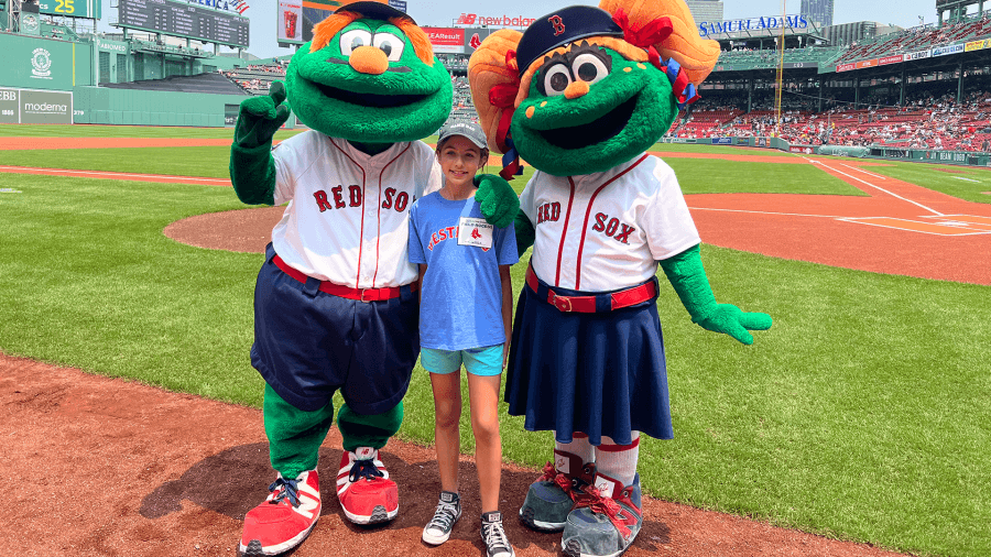 Westfield student throws first pitch at Red Sox game