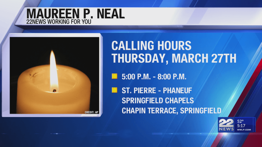 Calling hours for Maureen Neal, wife of Congressman Richard Neal