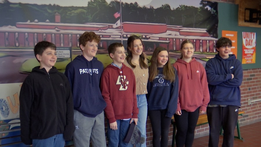 22News reporter visits Wilbraham Middle School Morning Show
