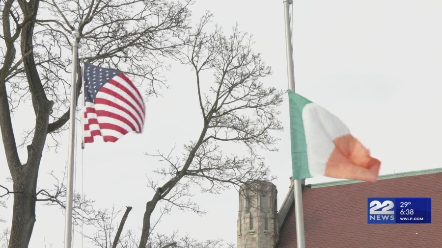St. Patrick's Committee of Holyoke, American Legion host annual Irish flag raising