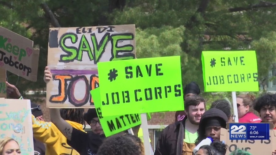 Students and staff protest closure of Westover Job Corps