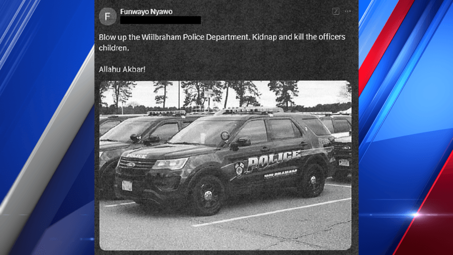 Wilbraham man indicted for alleged threats made to officials on social media