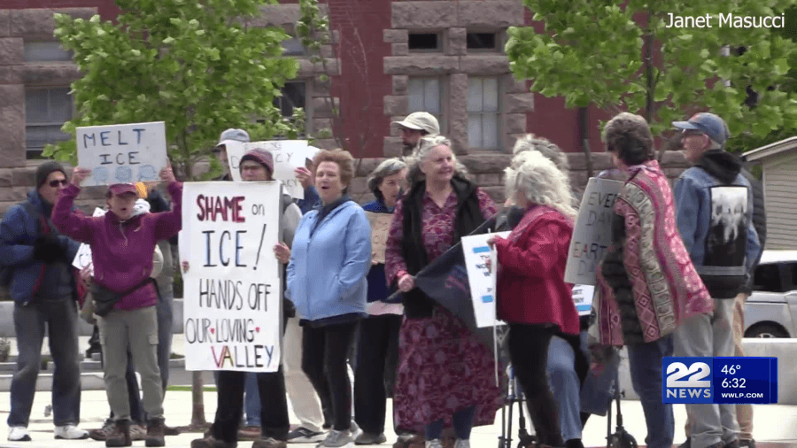 Protests held in Amherst following arrests by ICE