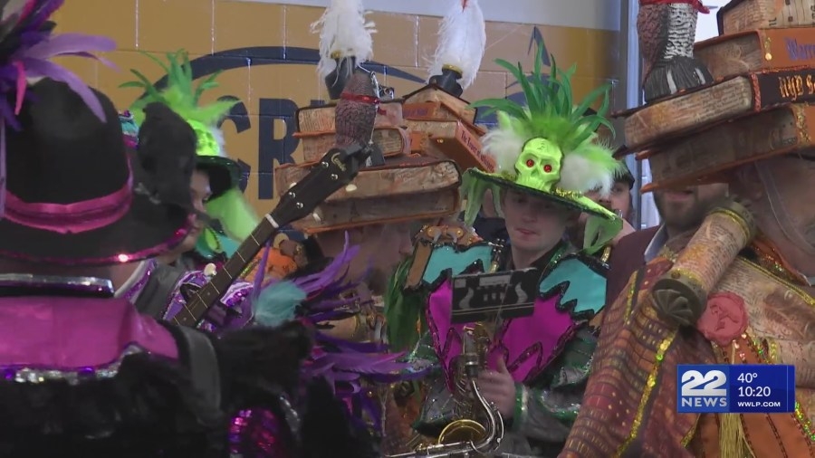 Philedelphia Mummers perform at Thunderbirds game Friday night