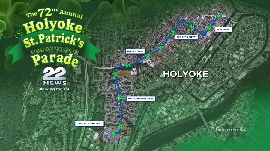 72nd annual Holyoke St. Patrick's Parade march lineup
