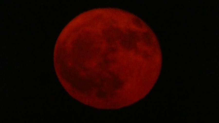 Strawberry moon makes appearance in western Massachusetts