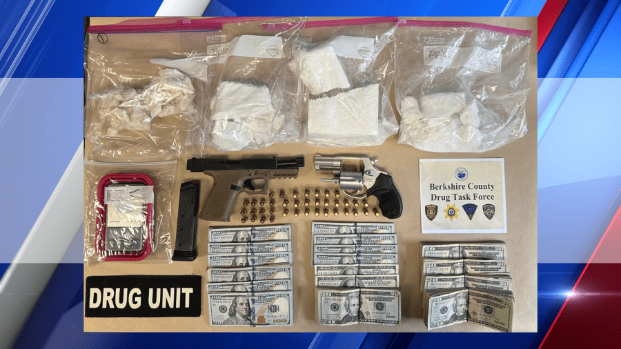 Pittsfield police seize over a kilo of cocaine, guns, and cash in drug raid, one arrested