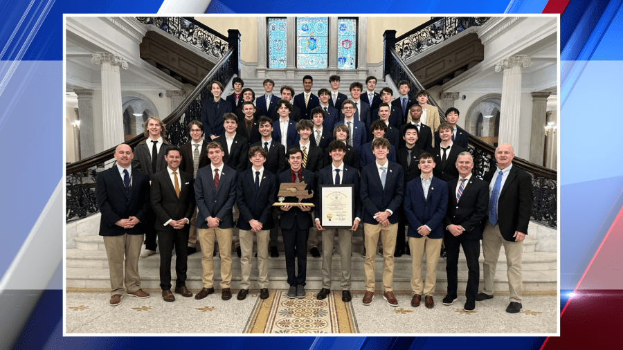Longmeadow cross country state champions honored at state house in Boston