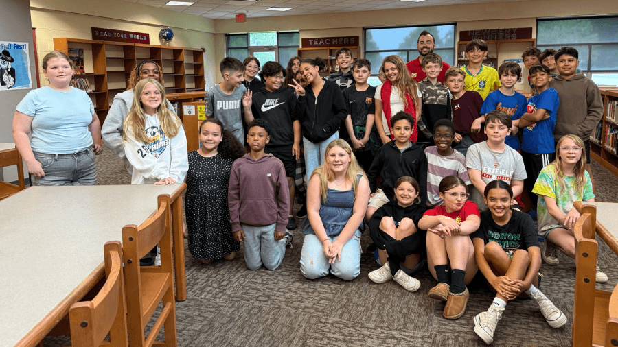 22News Meteorologist Chris Bouzakis attends career day at Westfield Intermediate School