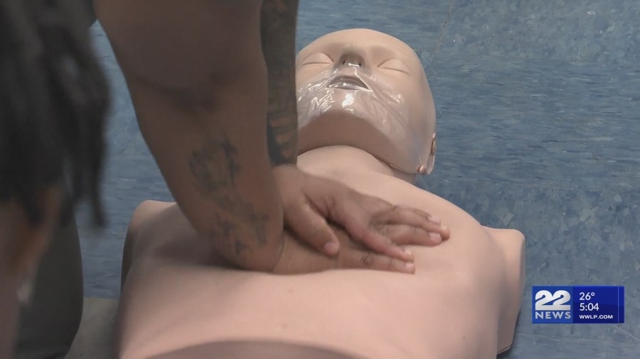 Students learn CPR during American Heart Month