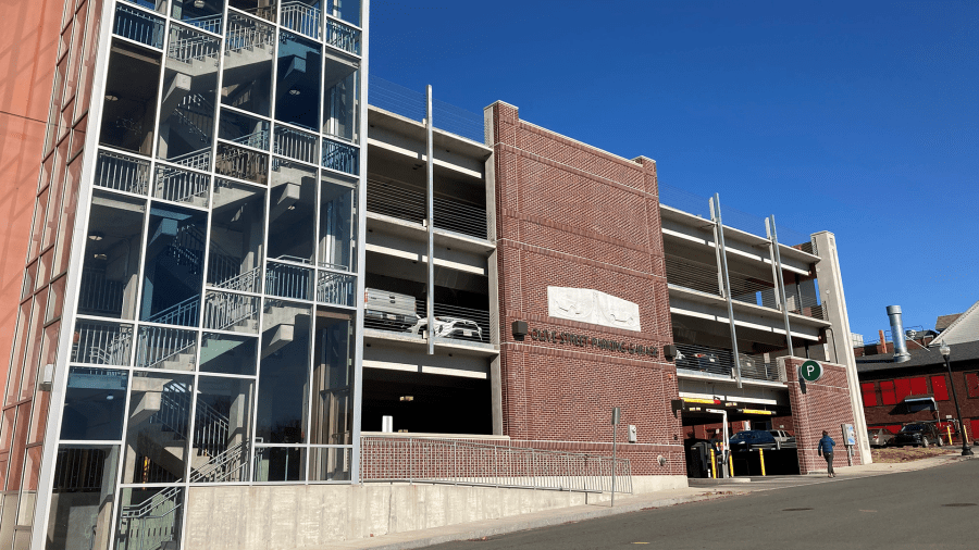 Greenfield cleaning of Olive Street Parking Garage this week