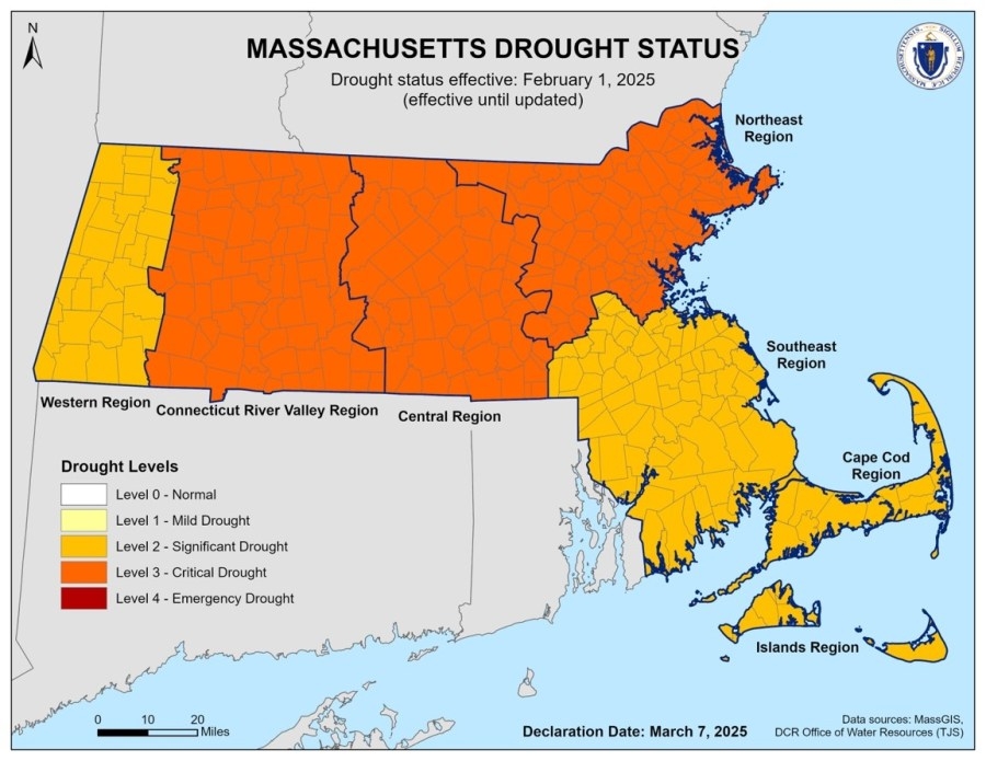 Drought conditions in western Mass. rise to critical level