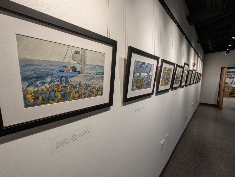 Fort Drum museum unveils exhibit showcasing WWII veteran's artwork
