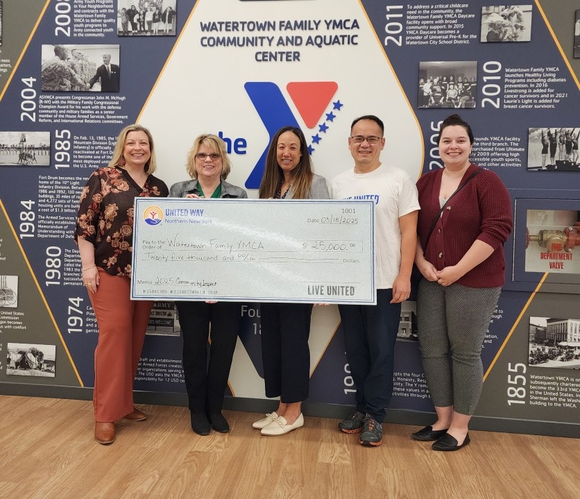 United Way of NNY announced impact grant to Watertown YMCA