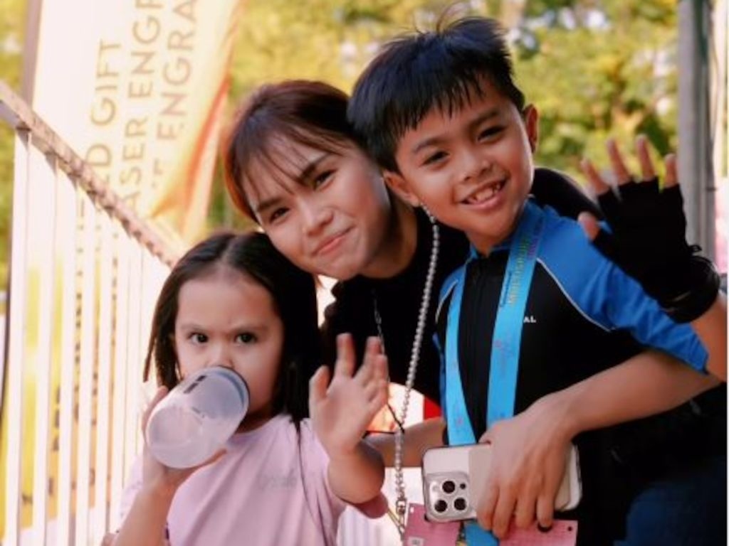 Bella Astillah is proud of son Ayden's achievement in first triathlon