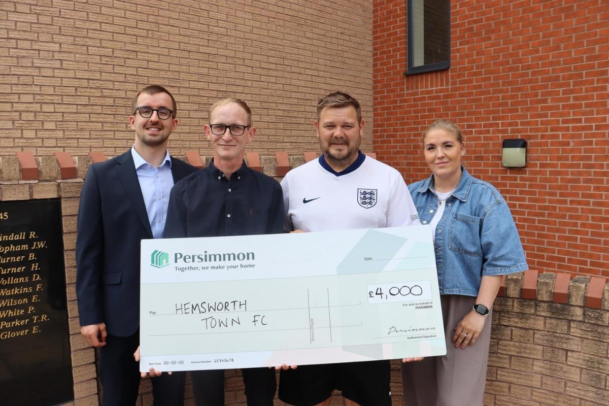 York's Persimmon Homes to feature on Hemsworth Town FC's kit