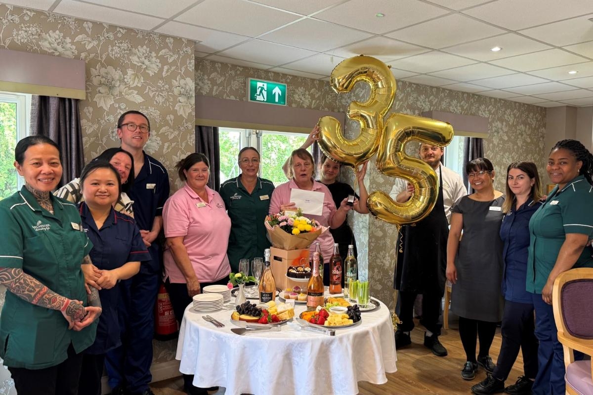 Osbaldwick care home worker honoured for 35 years of service