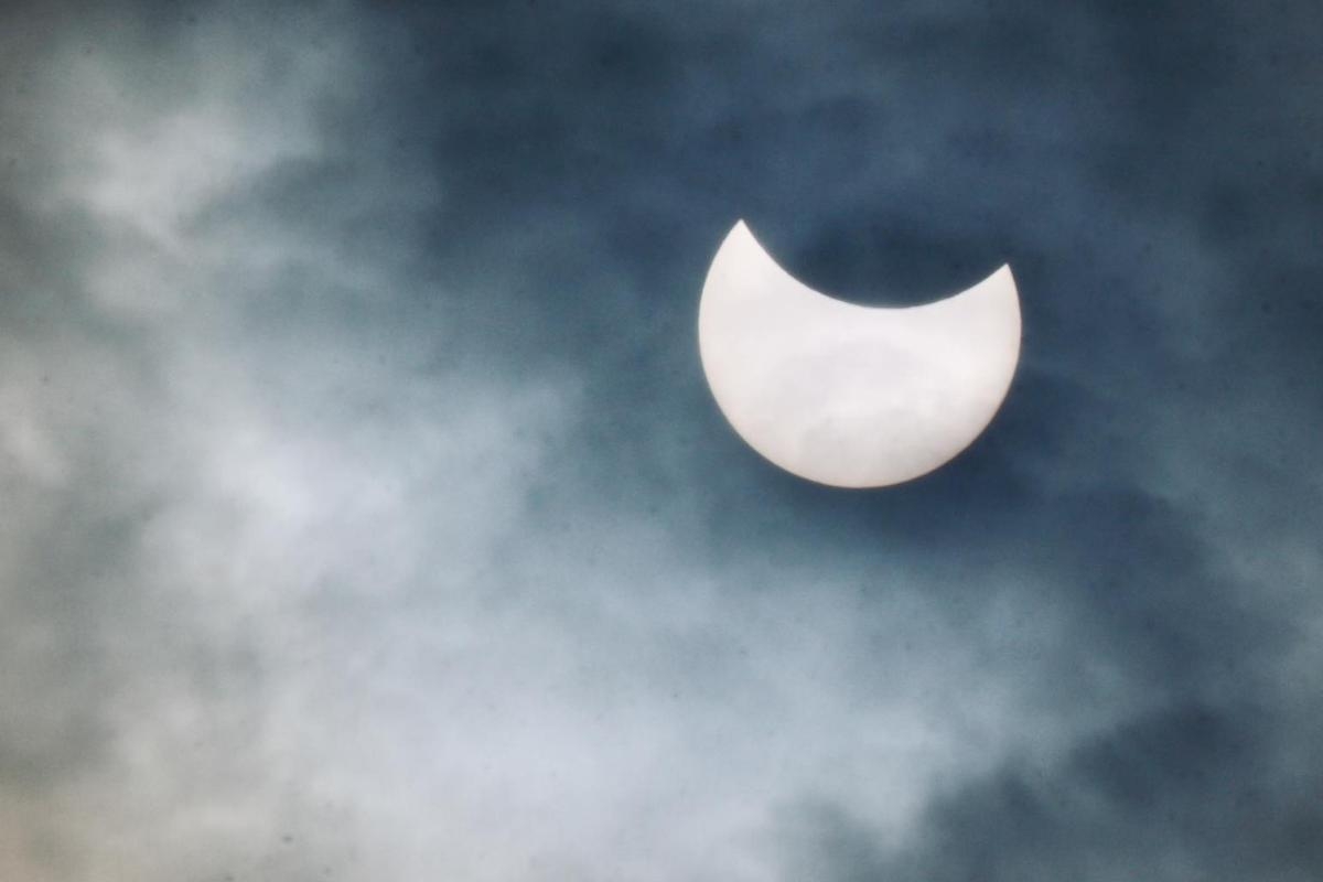 Partial solar eclipse seen over York and North Yorkshire