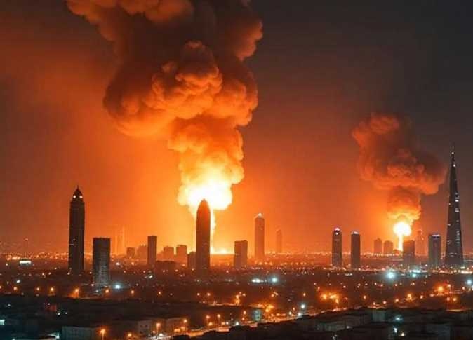 «قاعدة العديد في قطر تشتعل».. اعرف حقيقة الصورة المتداولة