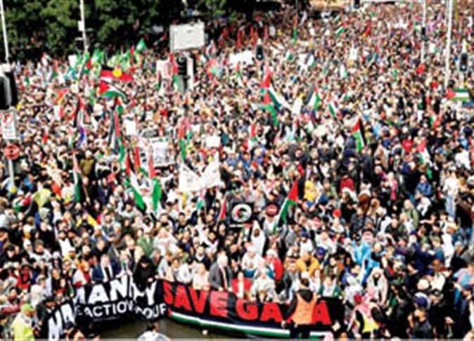عشرات الآلاف يشاركون فى مسيرة داعمة للفلسطينيين بـ«سيدنى»