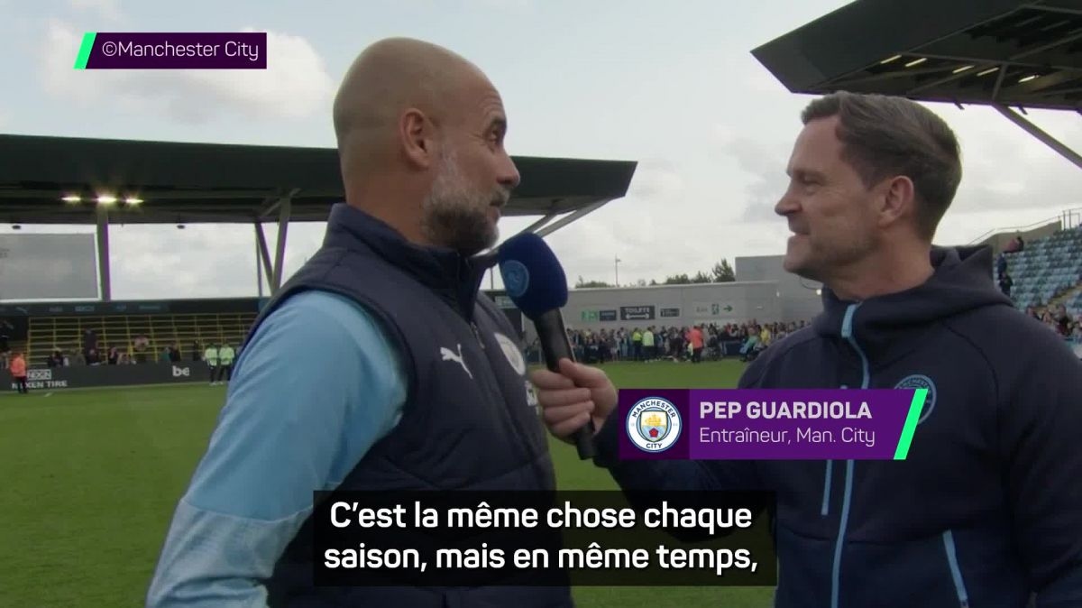 Football - Premier League - Man. City : Guardiola : « Ce ne sera pas une saison déroulée sur un tapis rouge »