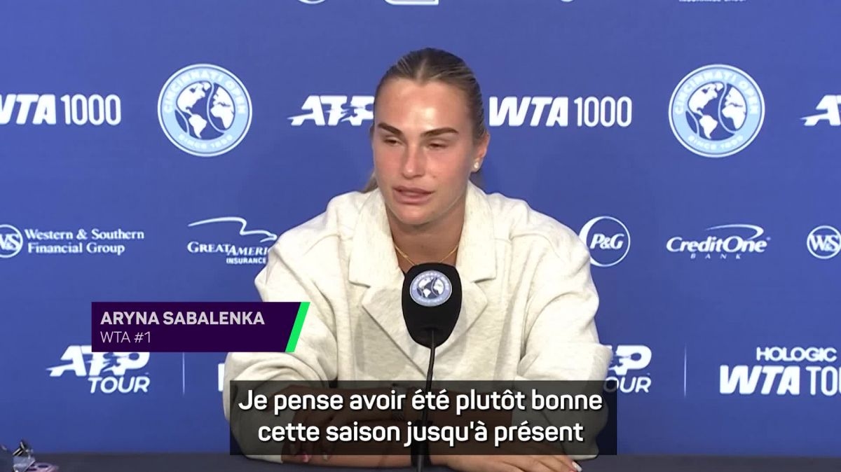 Tennis - WTA - Cincinnati : « J'ai appris des leçons très difficiles cette année », reconnaît la numéro 1 mondiale Aryna Sabalenka