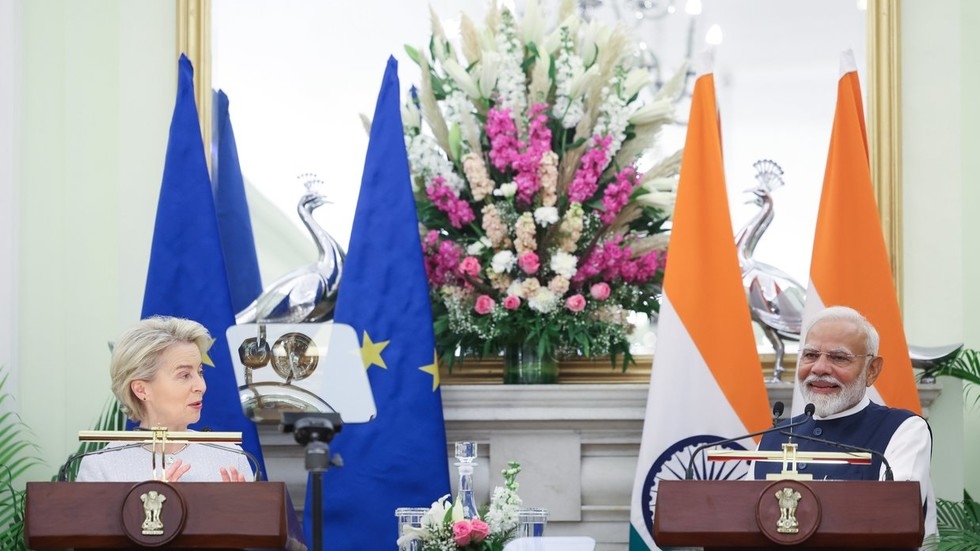 EU's von der Leyen pushes trade deal with India