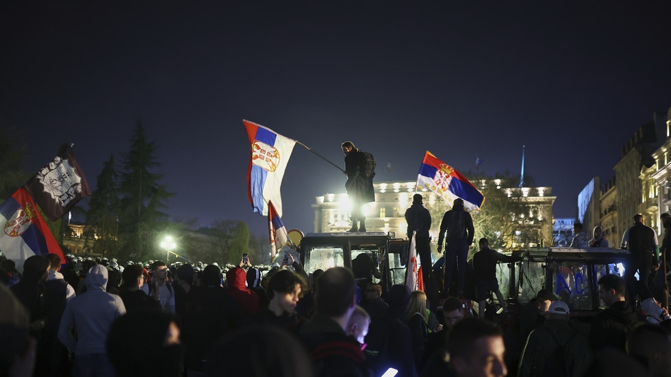 Serbian protesters claim police used ‘acoustic weapons'