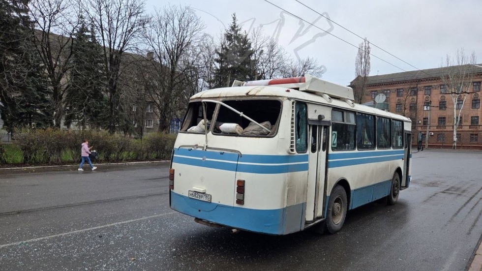 Ukrainian drone strikes passenger bus