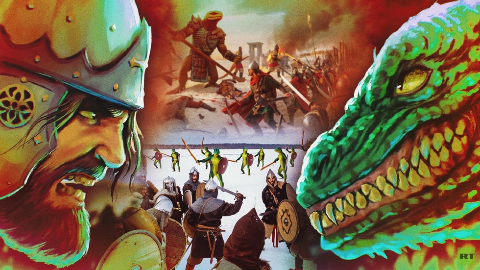 Donald Trump helped ancient Russians defeat space lizards. Western elites don't want you to know