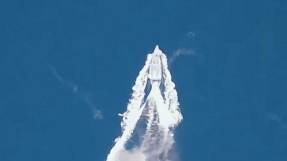 WATCH Russian kamikaze UAV take out Ukrainian naval drone