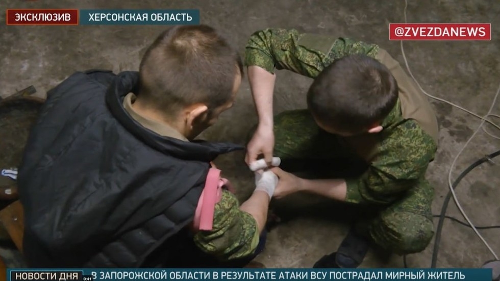 Russian press crew hit by Ukrainian drones