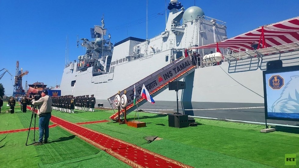 Russia hands over new stealth frigate to Indian Navy