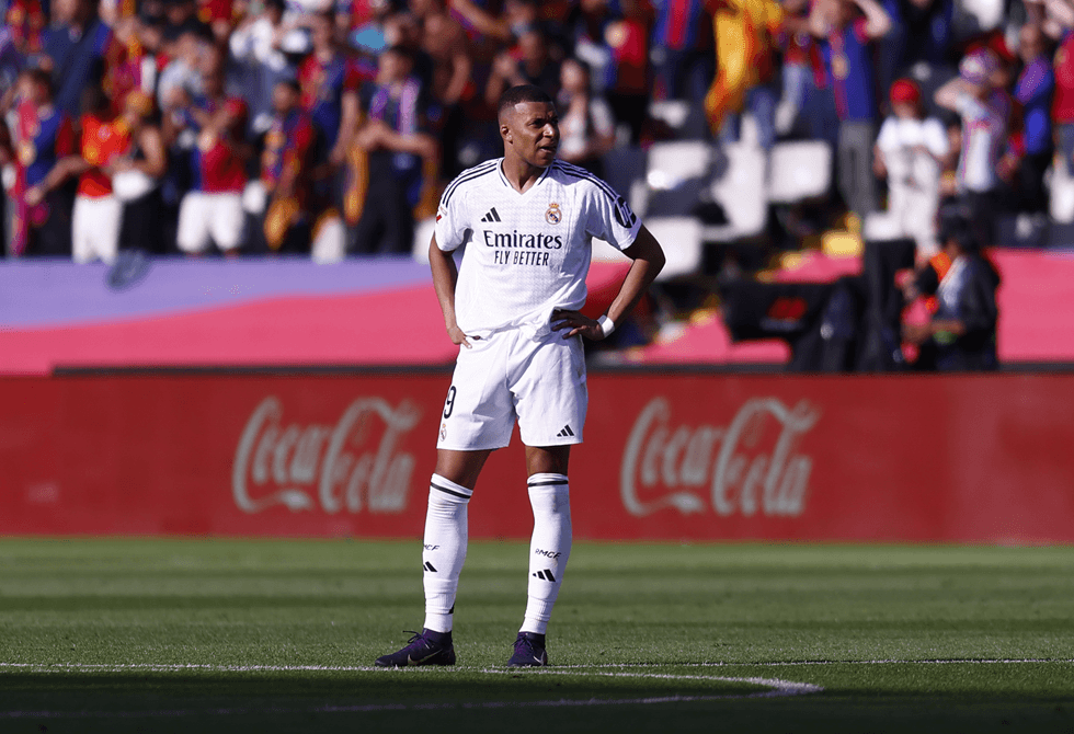 مبابي يوجه رسالة مؤثرة لجماهير ريال مدريد بعد الخسارة أمام برشلونة