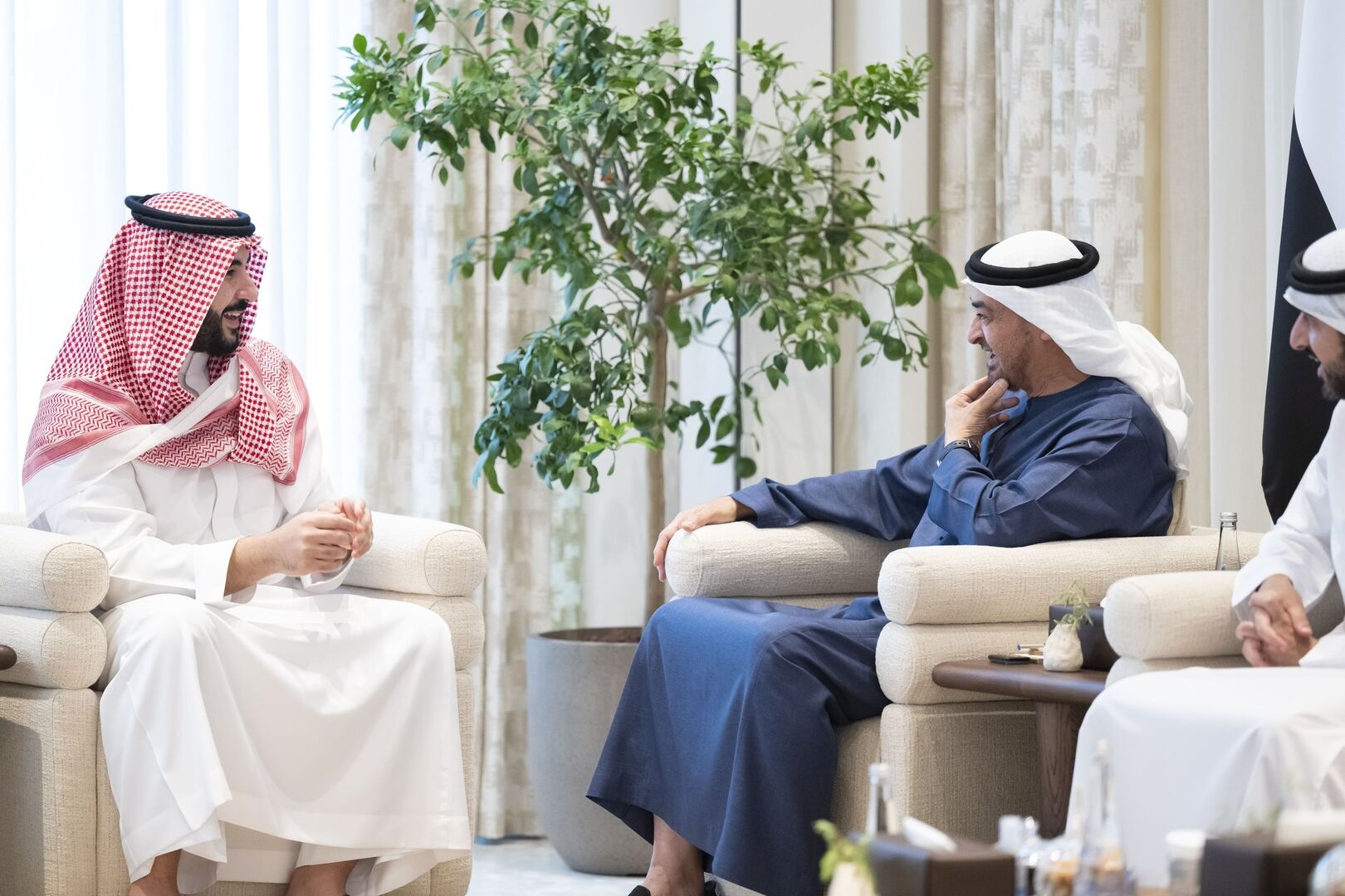 بتوجيه من القيادة.. وزير الدفاع السعودي يلتقي الرئيس الإماراتي في أبو ظبي (فيديو)