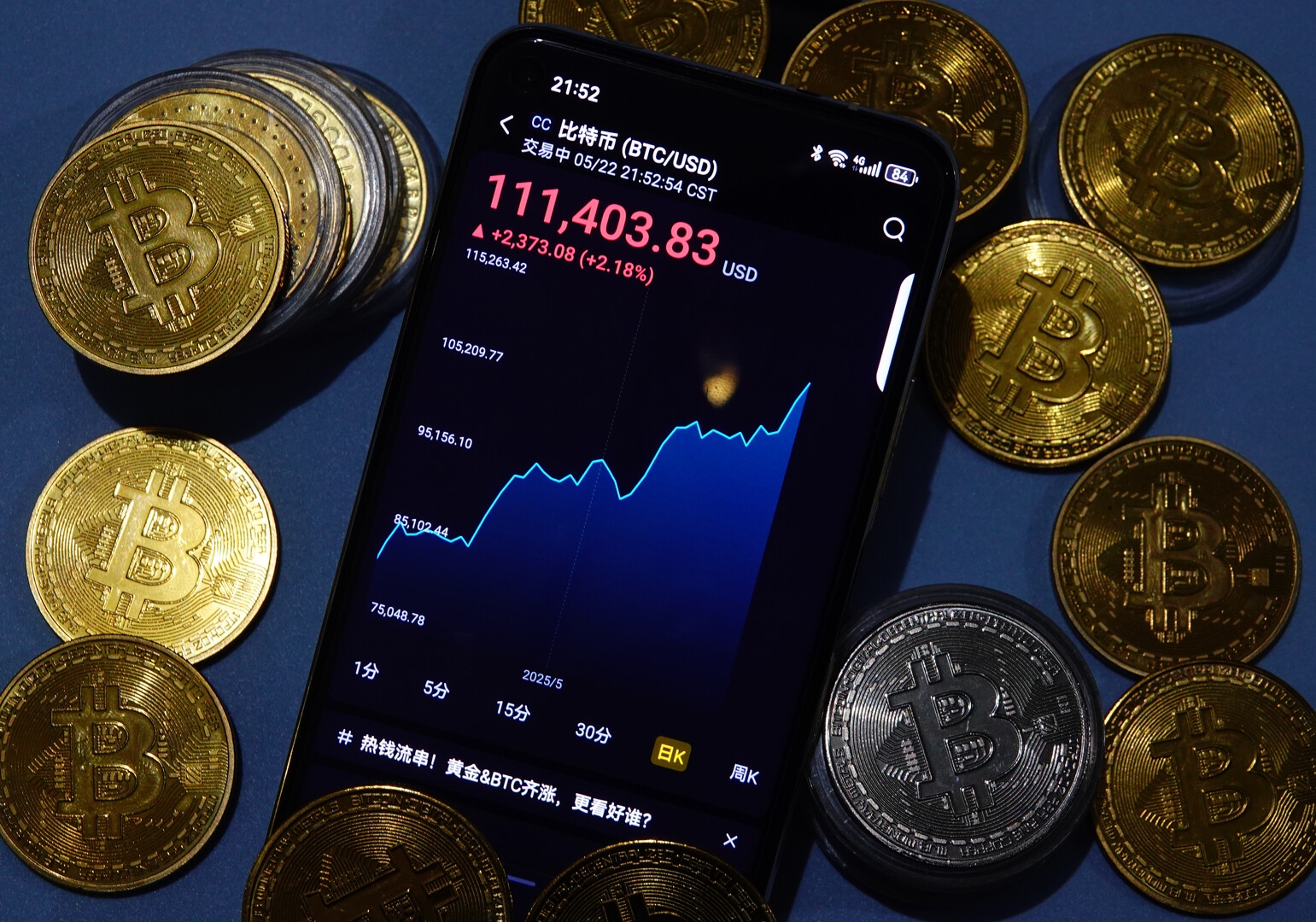 "البيتكوين" تشق طريقها إلى الأعلى.. فماذا ينتظر الذهب الرقمي؟